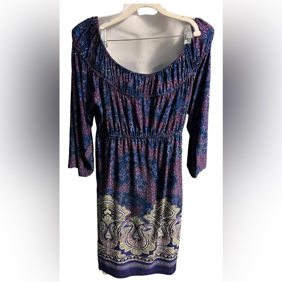 Tiana B. Blue and Purple Midi Dress - Picture 3 of 4